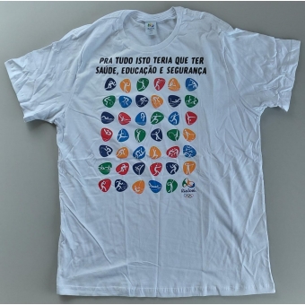 Camisa Rio 2016 Esporte Modalidades Oficial Branca