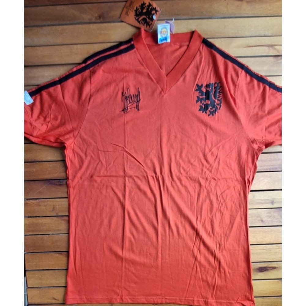 Camisa Seleção Holanda Laranja Lance Mística Nº14 Cruyff