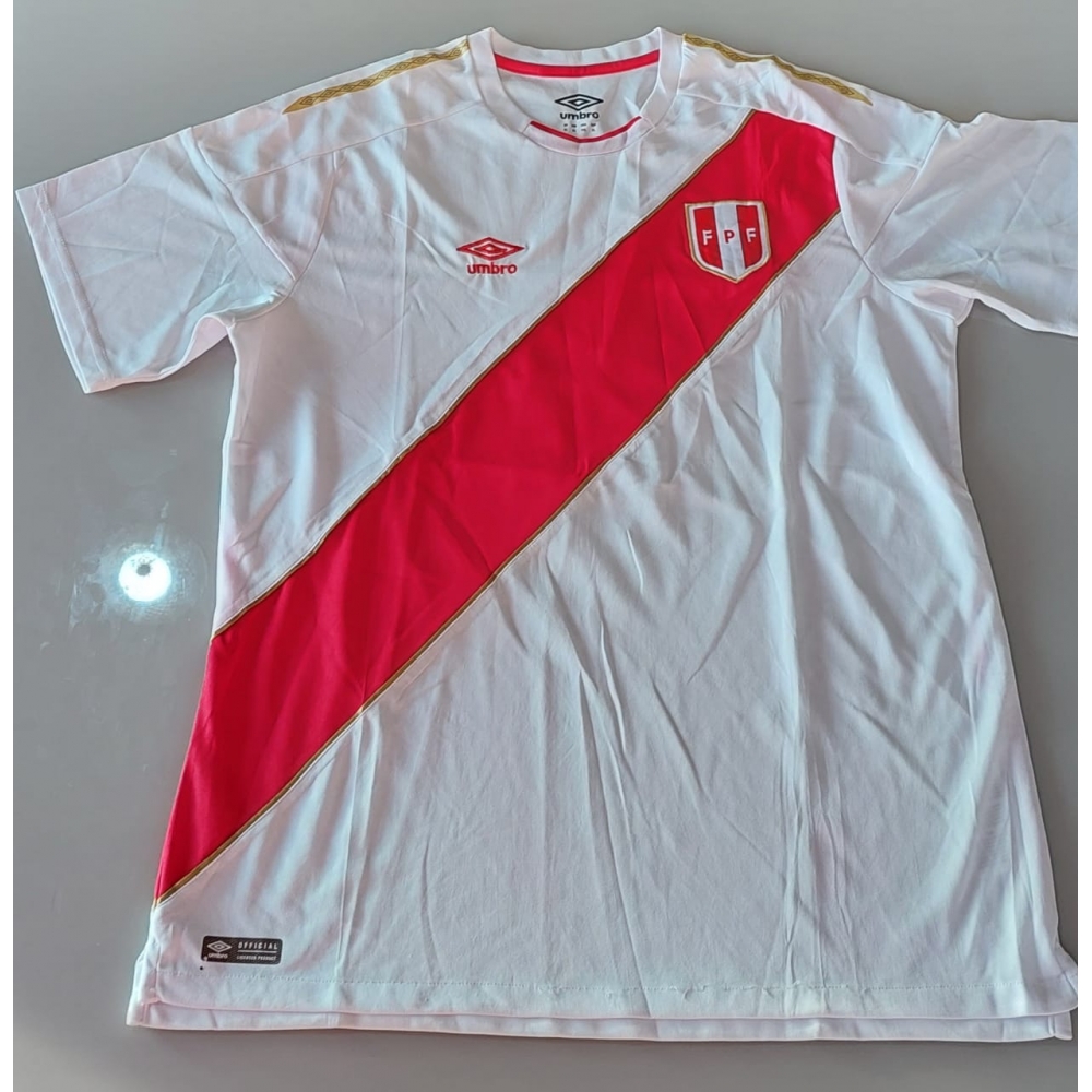 Camisa Seleção Peru Umbro Branca Nº9 Paolo Guerreiro