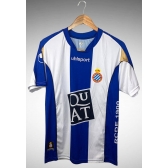 Camisa Internacional RCD Espanyol 2006-2007 Azul e BrancaUhlsport