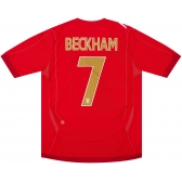 Camisa Seleção Inglaterra Adidas Vermelha Nº7 Beckham 2006