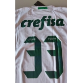 Camisa Palmeiras Adidas Branca e Verde Nº33
