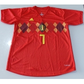 Camisa Seleção Bélgica Adidas Vermelha Nº7 Bruyne