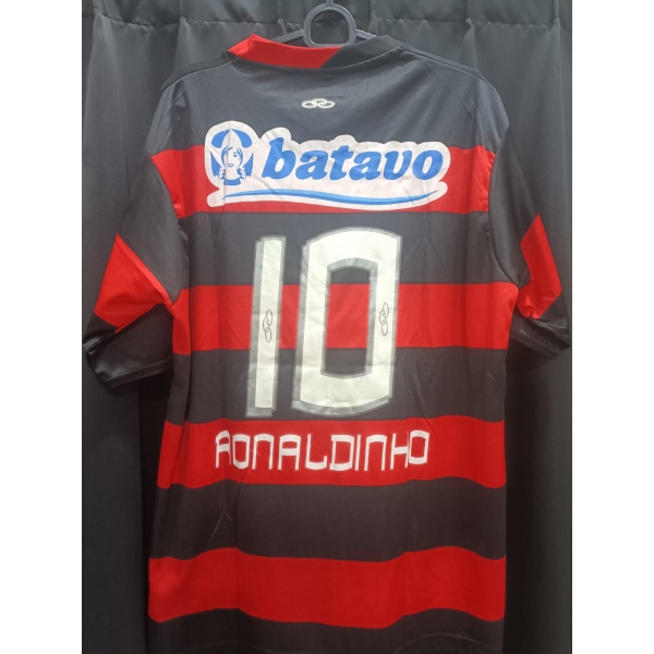 Camisa Nacional Flamengo Olympikus 2010 Nº10 Ronaldinho Cod.1189
