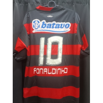 Camisa Nacional Flamengo Olympikus 2010 Nº10 Ronaldinho Cod.1189